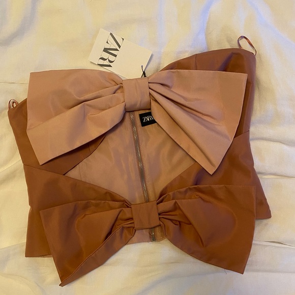 Zara Bow Taffeta Top NWT - Picture 16 of 16
